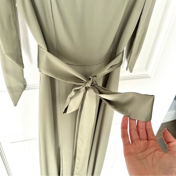 Show Me Your Mumu Claire Midi Dress Moss Green Size Small - Picture 9 of 10